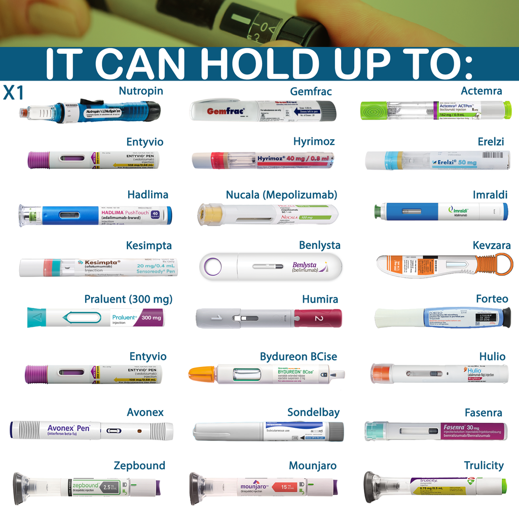 4AllFamily Canada - Nomad Insulin Carrying Case Cooler - Medical Travel Cooler - Storage overview
