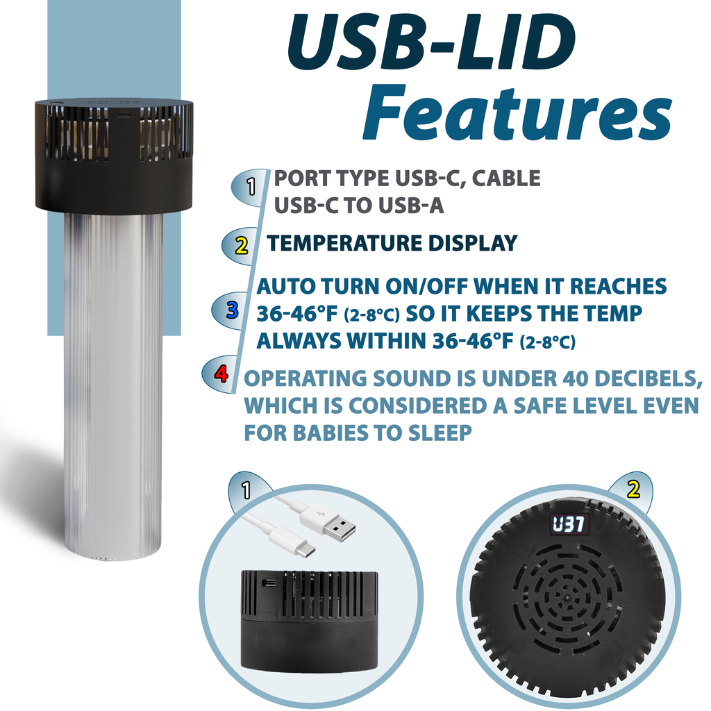 4AlLFamily Canada USB Lid for powered insulin travel coolers