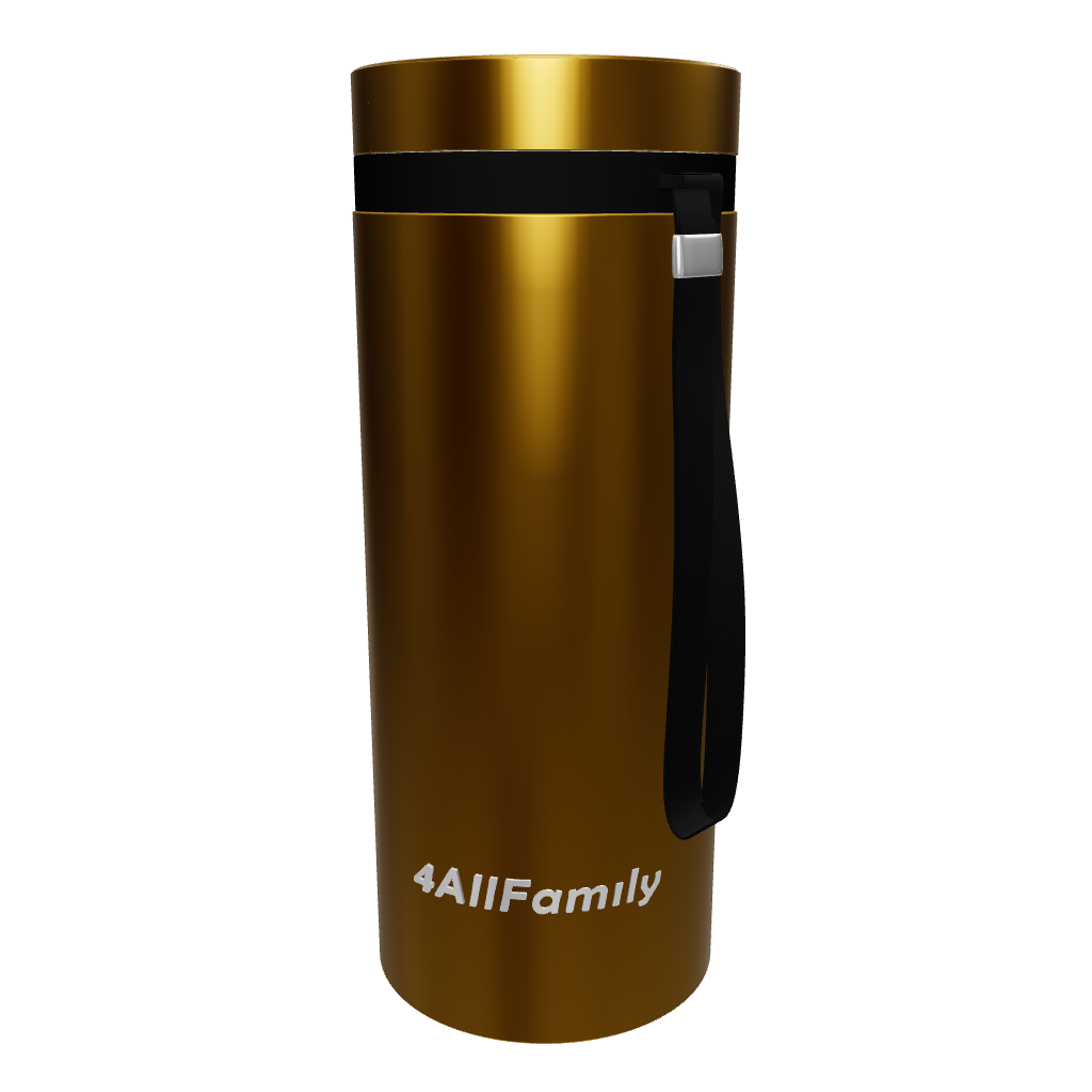 4AllFamily Canada - Voyager - Mini Portable Fridge for Insulin and Medicine - Gold Color - 3D view